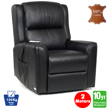 Baltimore Dual Motor Lift Chair in 100% Leather
