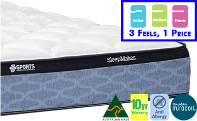 Sleepmaker Miracoil Classic Double Mattress - 3 Feels Available