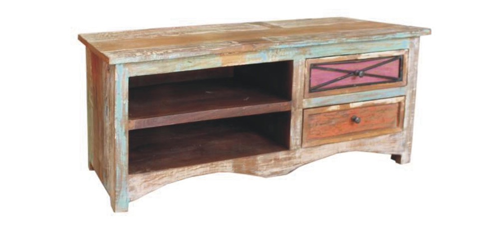 Multi 2 Drawer Recycled Timber Tv Unit Sydney Furniture Factory